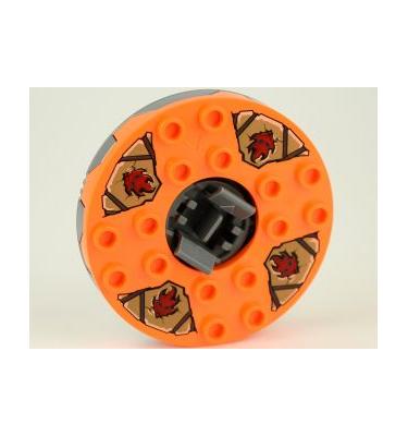 Forgóasztal 6 x 6 x 1 1/3 - mintás/matricás