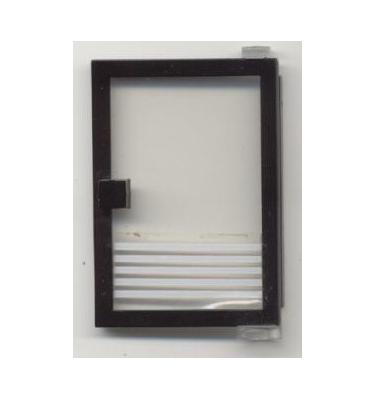 Ajtó 1 x 4 x 5 (jobb) átlátszó üveggel  - mintás/matricás