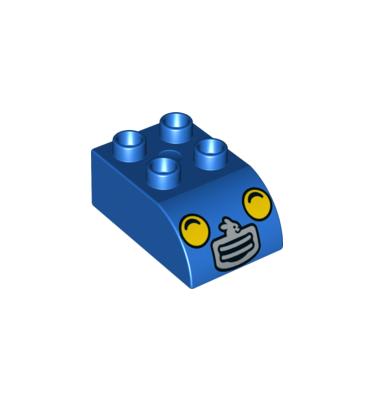 Duplo lekerekített kocka, 2 x 3 - mintás/matricás