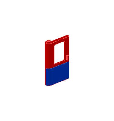Vonat ajtó 1 x 4 x 5 (bal) - mintás/matricás