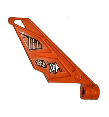Bionicle kicsi szárny / farok tengelylyukkal - mintás/matricás