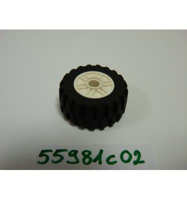 Kerék 18mm D. x 14mm, fekete 30.4 x 14 gumiabronccsal