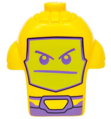 Minifigura fej, módosított - mintás/matricás