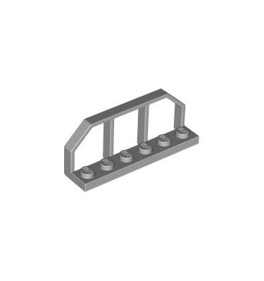 Módosított lapos elem 1 x 6, vasúti kocsi véggel