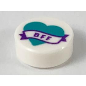 1 x 1 kerek csempe elem - mintás/matricás™