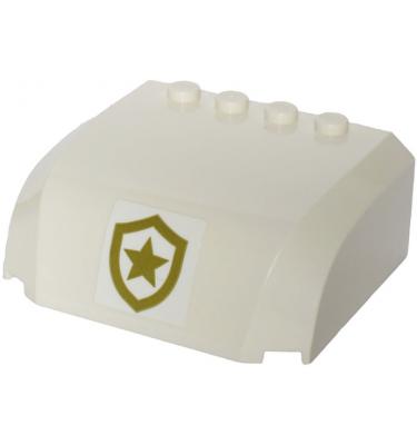 Szélvédő, ívelt tetejű 5 x 6 x 2 - mintás/matricás