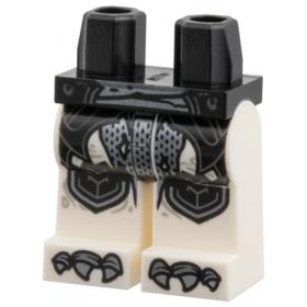 Minifigura csípő és fehér lábak - mintás/matricás™