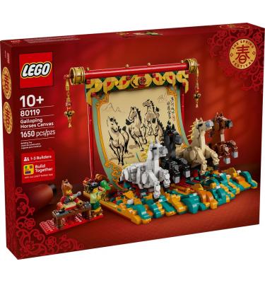 Vágtázó lovakat ábrázoló festmény