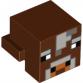 1 x 2 módosított lapos elem - Minecraft tehén fej