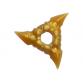 Minifigura Shuriken dobócsillag (bordázott markolat)