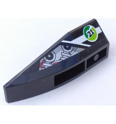 Ék elem 6 x 2 (fordított, bal) - mintás/matricás