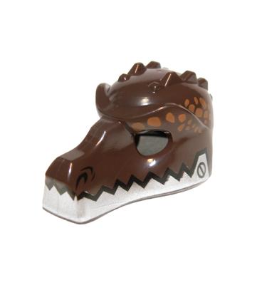 Minifigura krokodil maszk - mintás/matricás