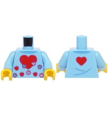 Figura felsőtest kezekkel - mintás/matricás