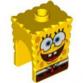 Minifigura fej, módosított (Spongyabob Kockanadrág) - mintás/matricás