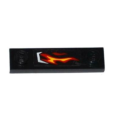 1 x 4 módosított lapos elem - mintás/matricás