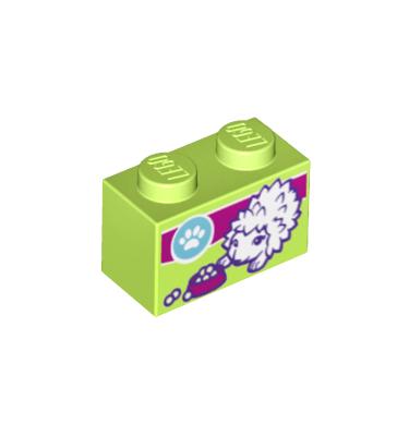 Kocka 1 x 2 - mintás/matricás