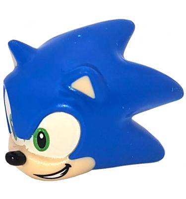 Módosított Minifigura fej (Sonic) - mintás/matricás