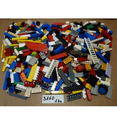 1 kg ömlesztett, vegyes használt LEGO® alkatrész (3160)