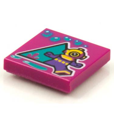 Csempe 2 x 2 - mintás/matricás