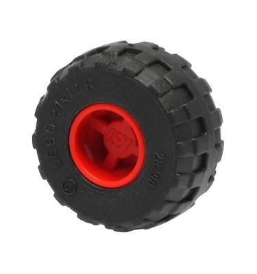 Kerék 11mm D. x 12mm, fekete  24 x 12 R gumiabronccsal