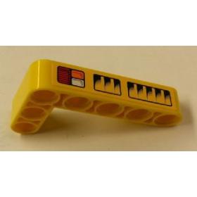 Technic L alakú emelőkar 3 x 5 - mintás/matricás™