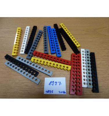 Technic elem 1x12 oldalán 11 lyukkal 3895 - 20 db